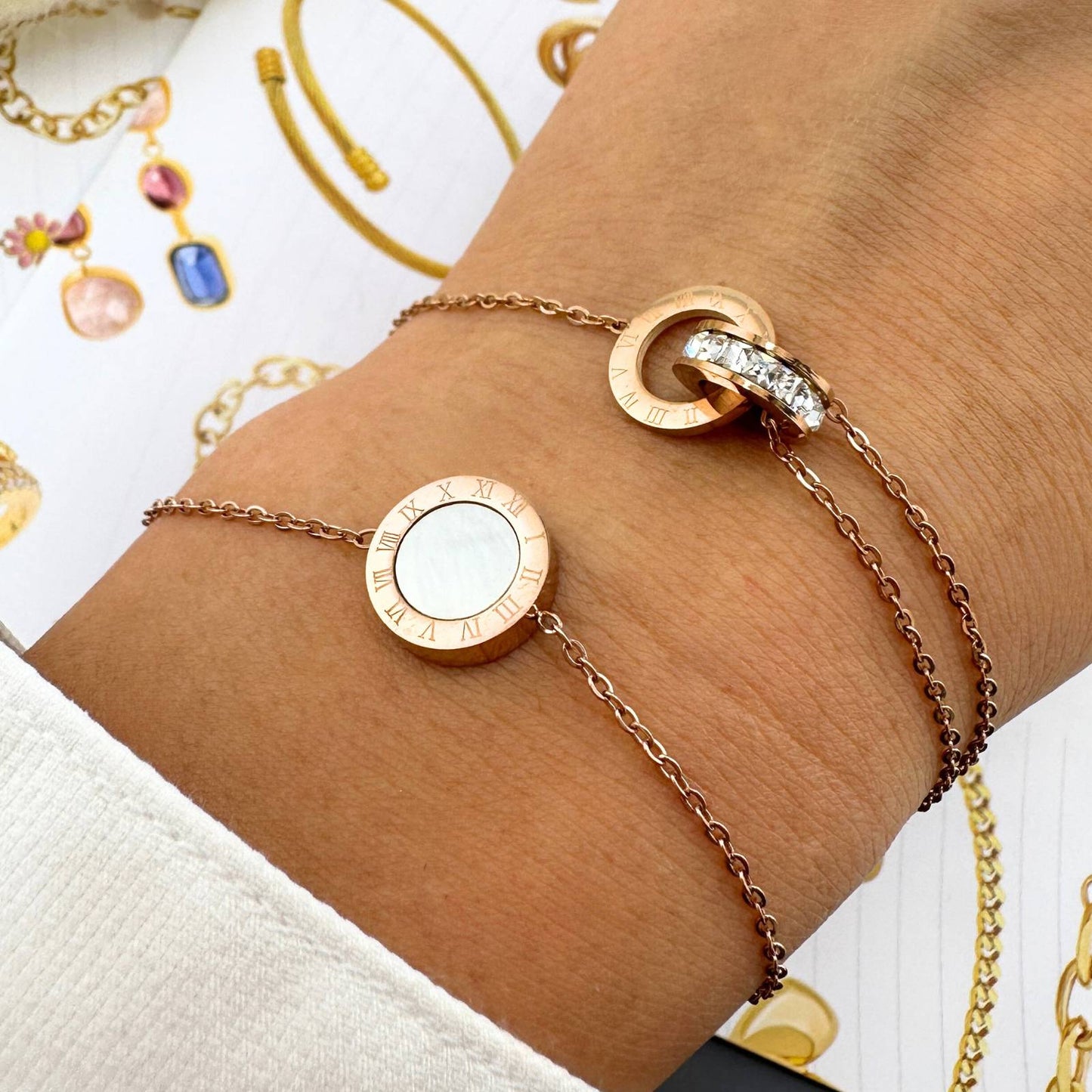 Anklet, 18K Gold Plated Steel