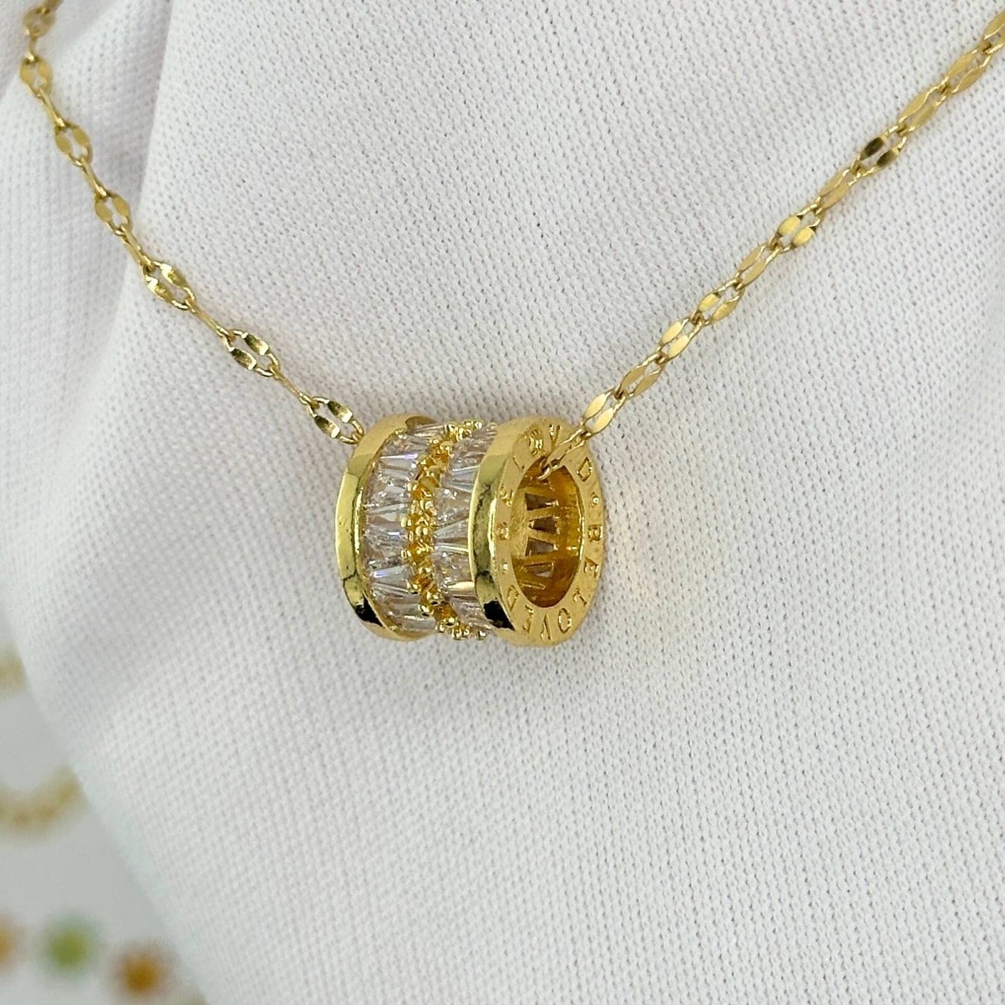 Necklace, 18K Gold Plated Steel