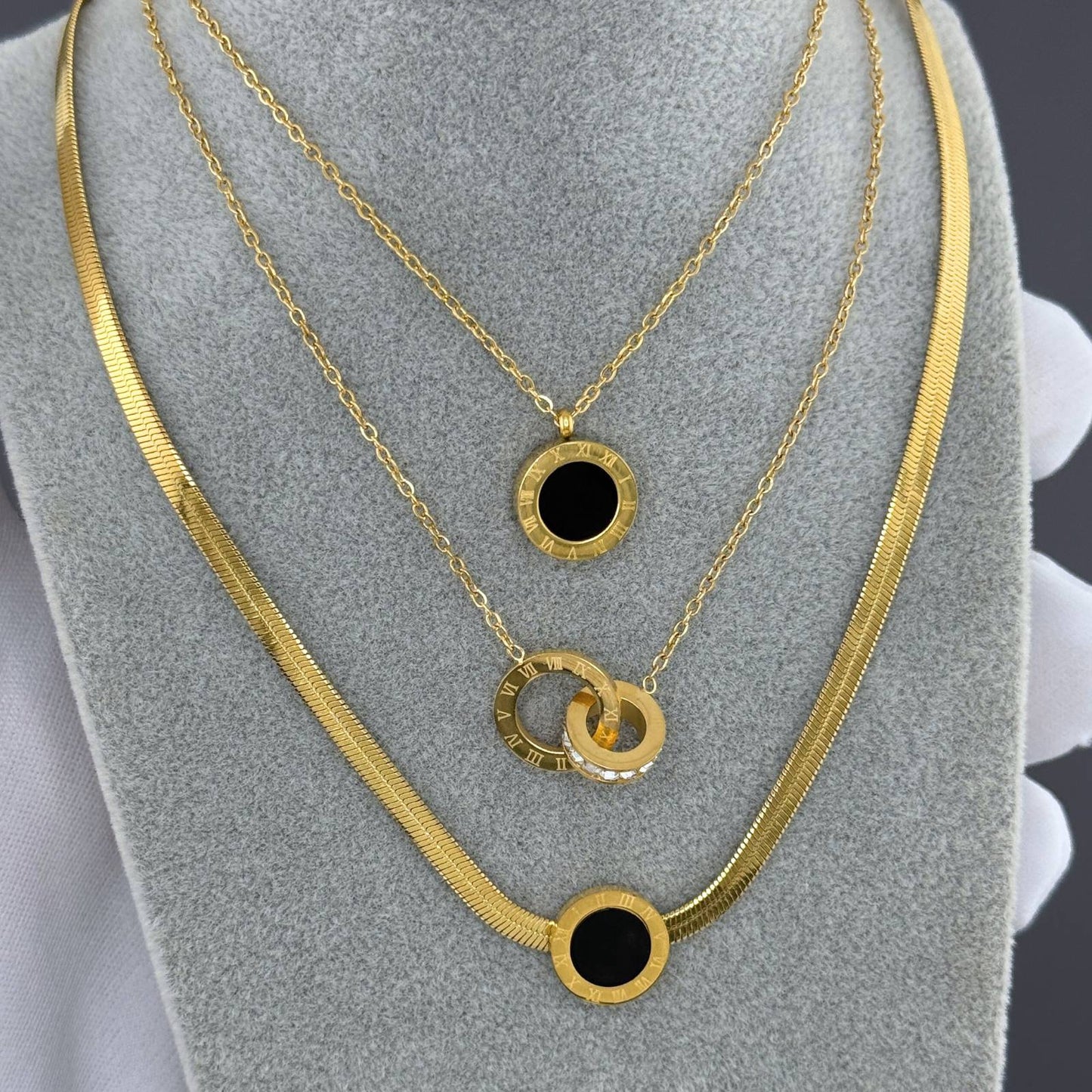 Necklace, 18K Gold Plated Steel