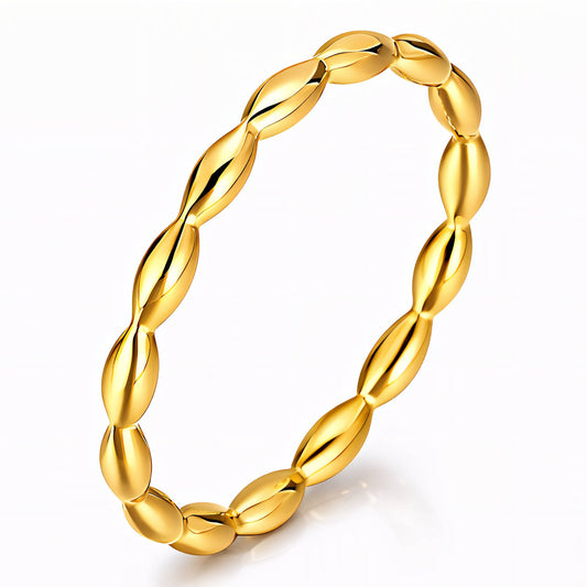 Ring, 18K Gold Plated Steel