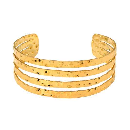 Bracelet, 18K Gold Plated Steel