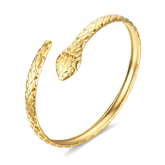Snake Bracelet, 18K Gold Plated Steel