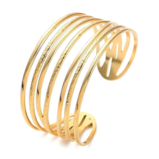 Bracelet, 18K Gold Plated Steel