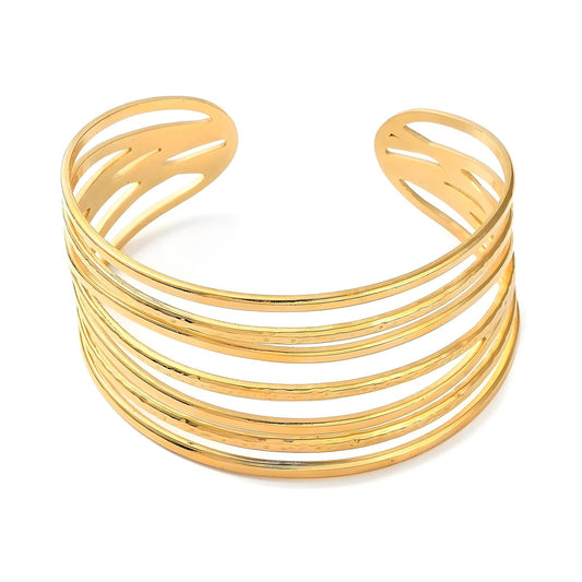 Bracelet, 18K Gold Plated Steel
