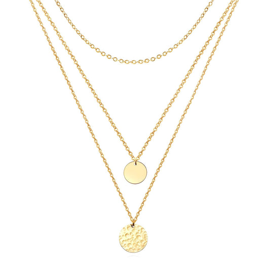 Necklace, 18K Gold Plated Steel