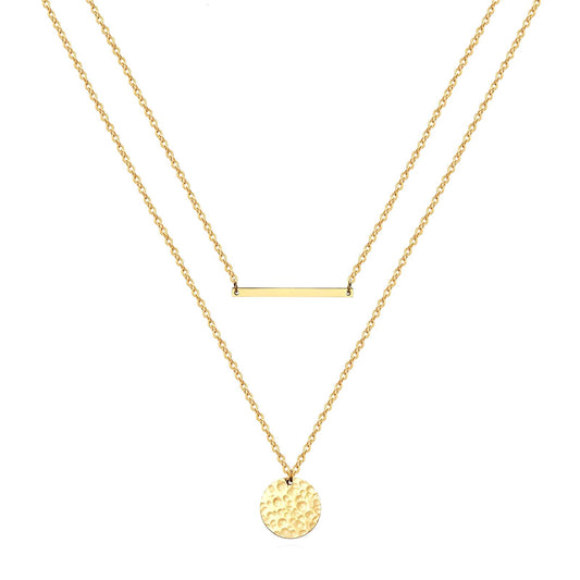 Necklace, 18K Gold Plated Steel