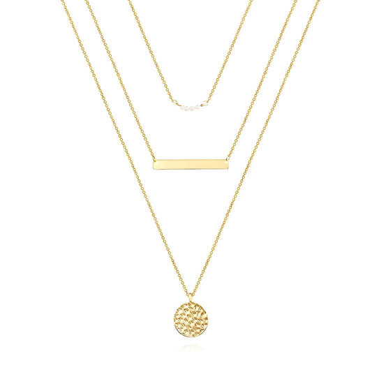 Necklace, 18K Gold Plated Steel
