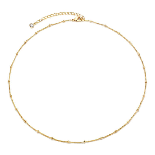 Necklace, 18K Gold Plated Steel