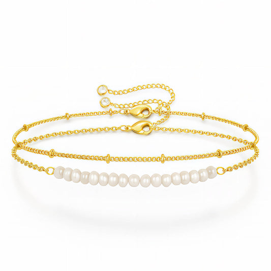 Bracelet, 18K Gold Plated Steel