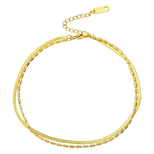 Bracelet, 18K Gold Plated Steel