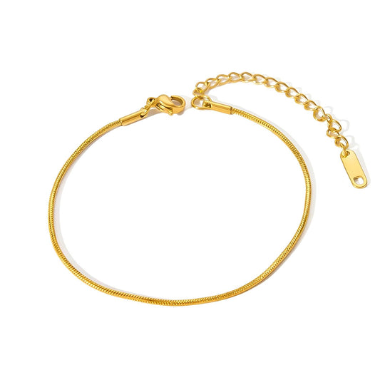 Bracelet, 18K Gold Plated Steel