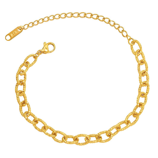 Bracelet, 18K Gold Plated Steel