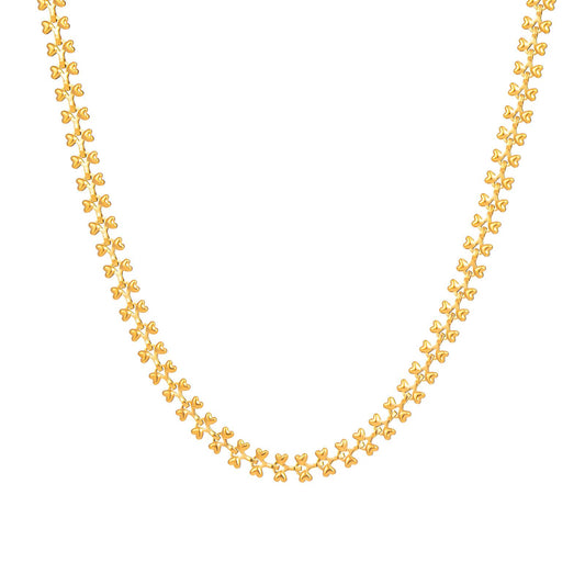 Hearts Necklace, 18K Gold Plated Steel