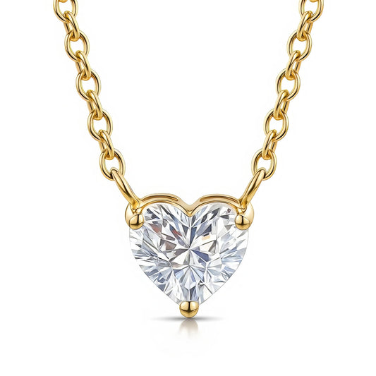 Hearts Necklace, 18K Gold Plated Steel