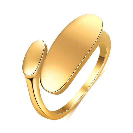 Ring, 18K Gold Plated Steel