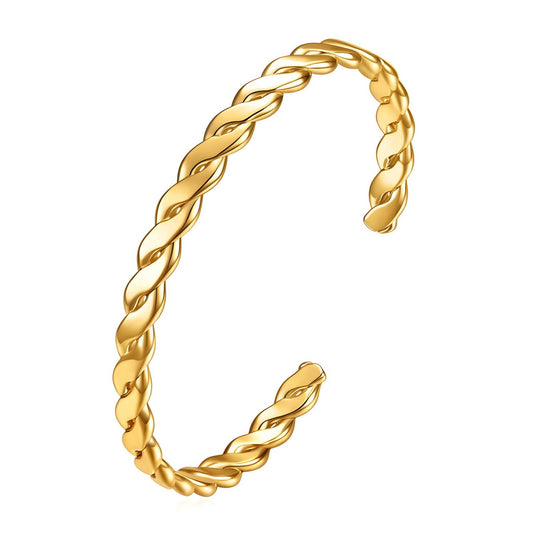 Bracelet, 18K Gold Plated Steel