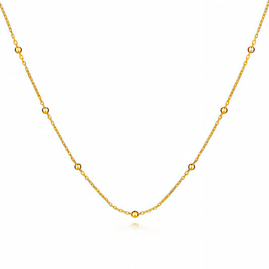 Necklace, 18K Gold Plated Steel