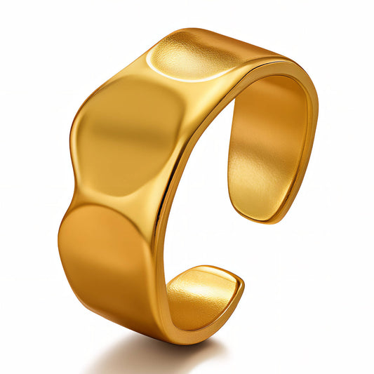 Ring, 18K Gold Plated Steel