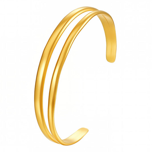 Bracelet, 18K Gold Plated Steel