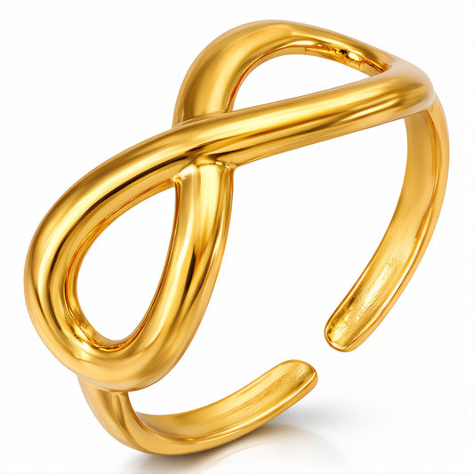 Ring, 18K Gold Plated Steel