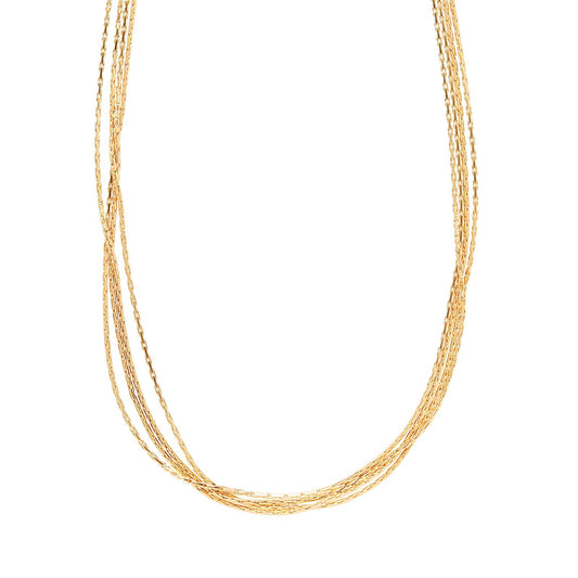Necklace, 18K Gold Plated Steel