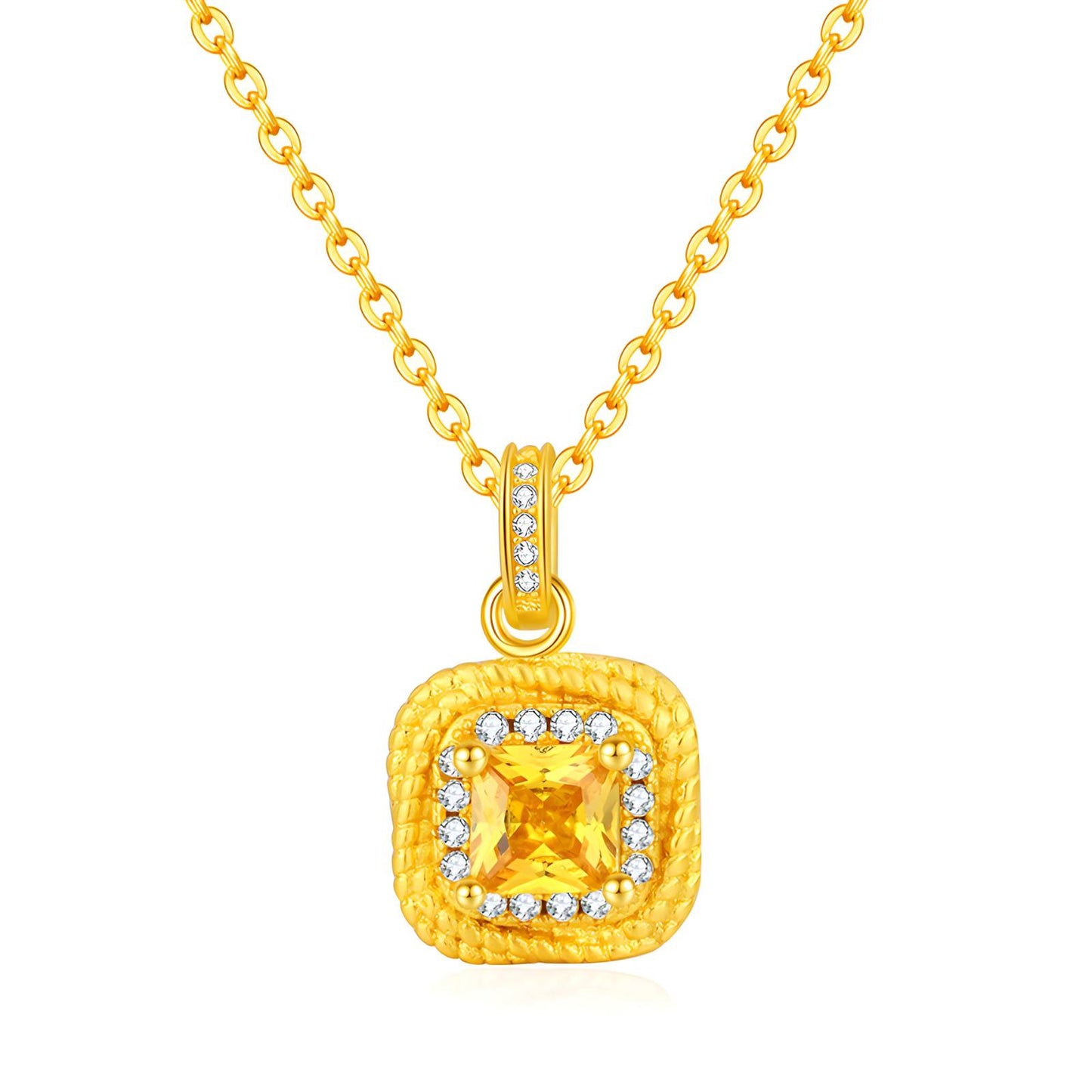 Necklace, 18K Gold Plated Steel