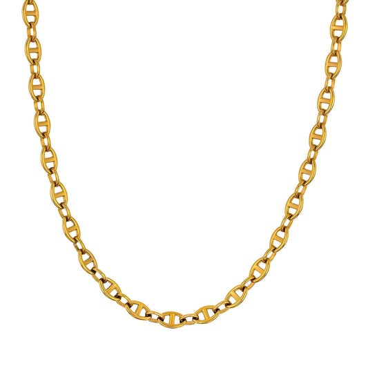 Necklace, 18K Gold Plated Steel