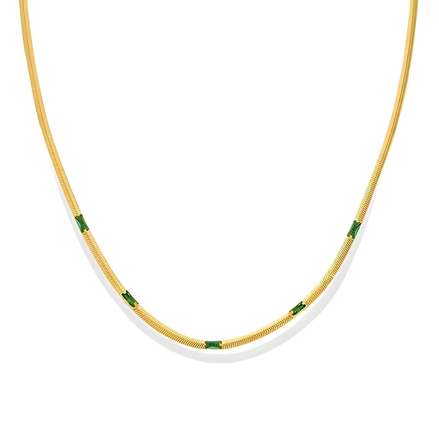 Necklace, 18K Gold Plated Steel