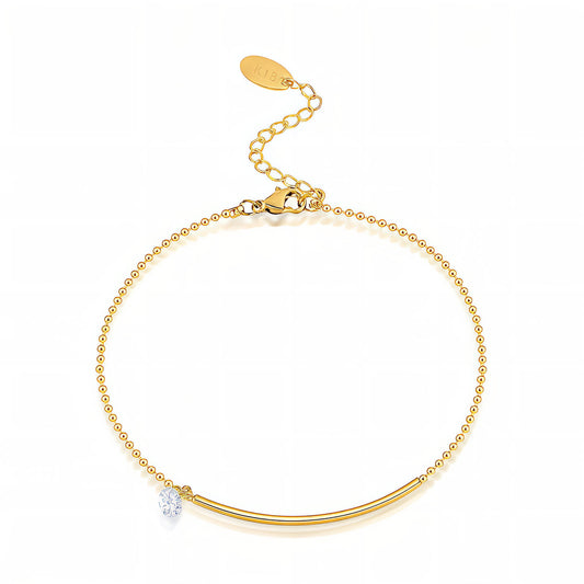 Anklet, 18K Gold Plated Steel
