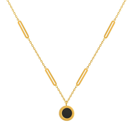 Necklace, 18K Gold Plated Steel