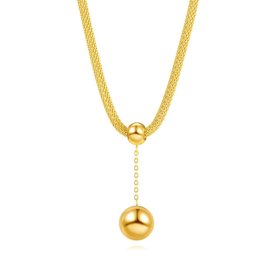 Necklace, 18K Gold Plated Steel