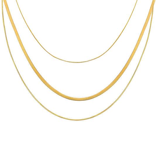 Necklace, 18K Gold Plated Steel