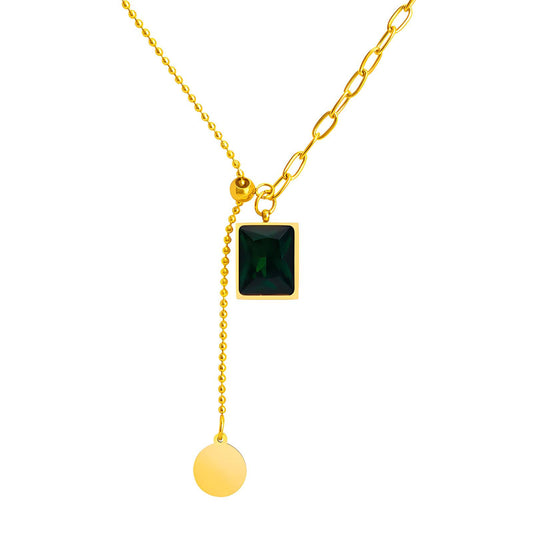 Necklace, 18K Gold Plated Steel