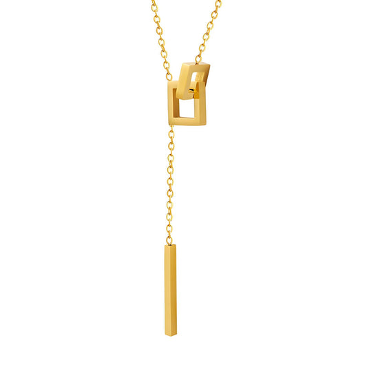 Necklace, 18K Gold Plated Steel
