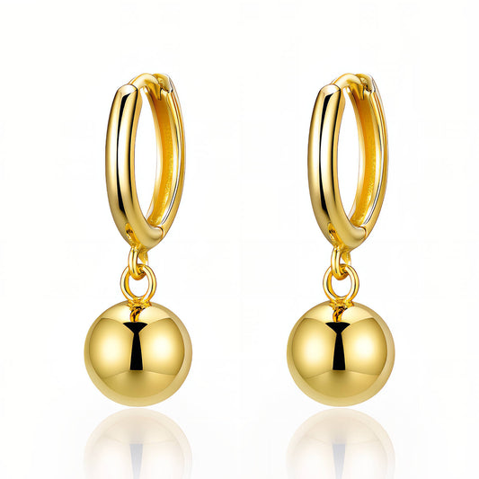Earrings, 18K Gold Plated Steel