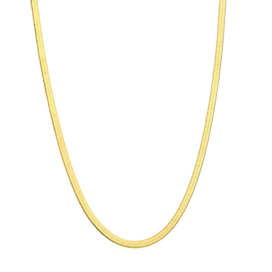 Necklace, 18K Gold Plated Steel