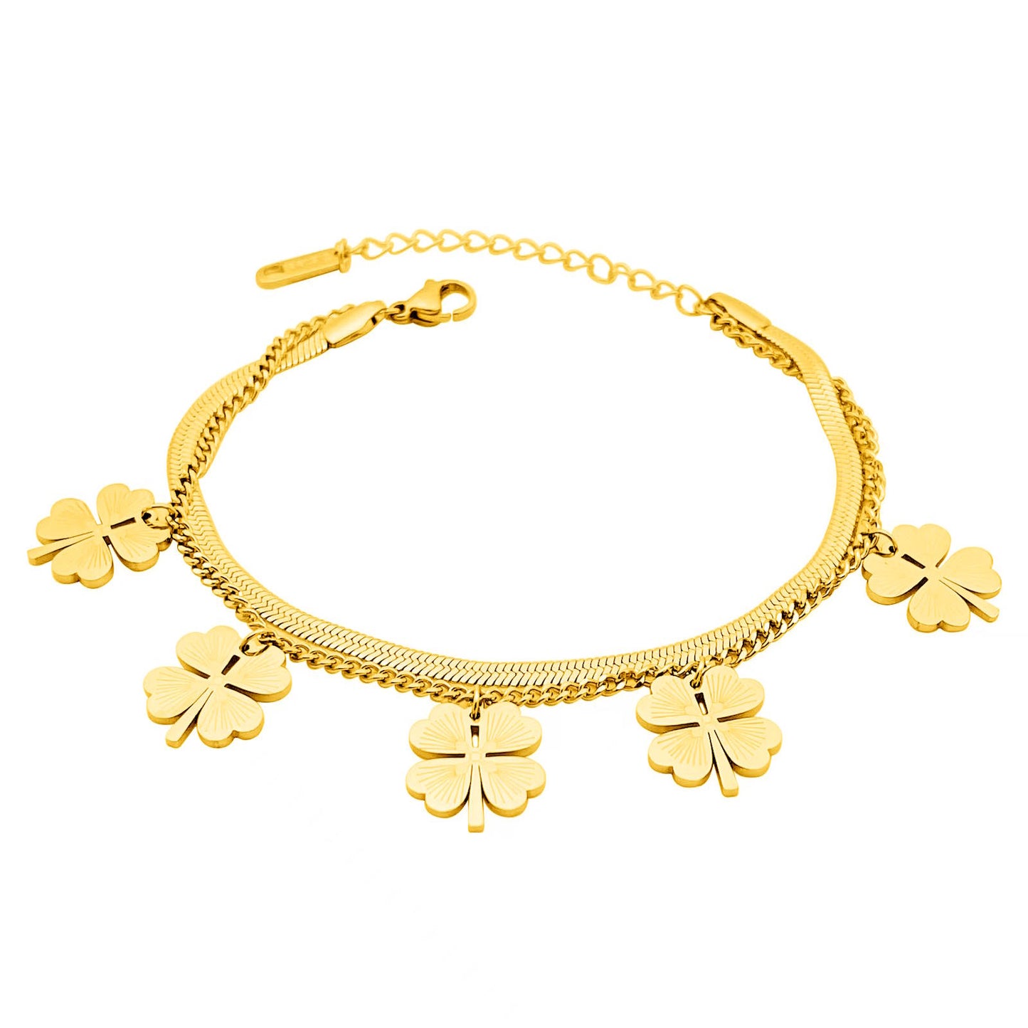 Bracelet, 18K Gold Plated Steel