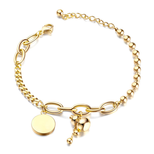 Bracelet, 18K Gold Plated Steel