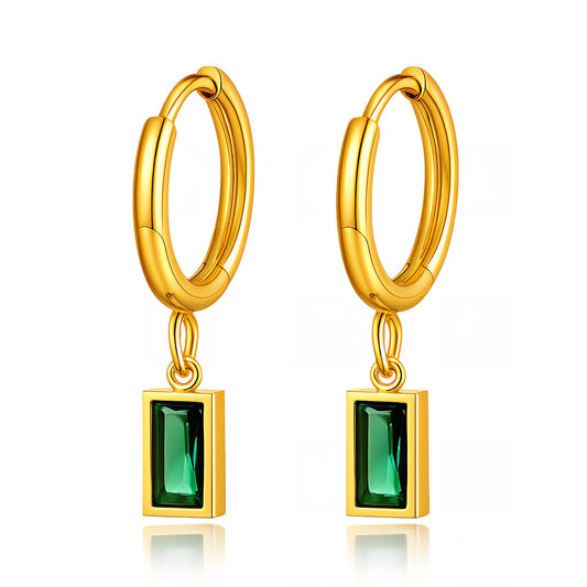 Earrings, 18K Gold Plated Steel