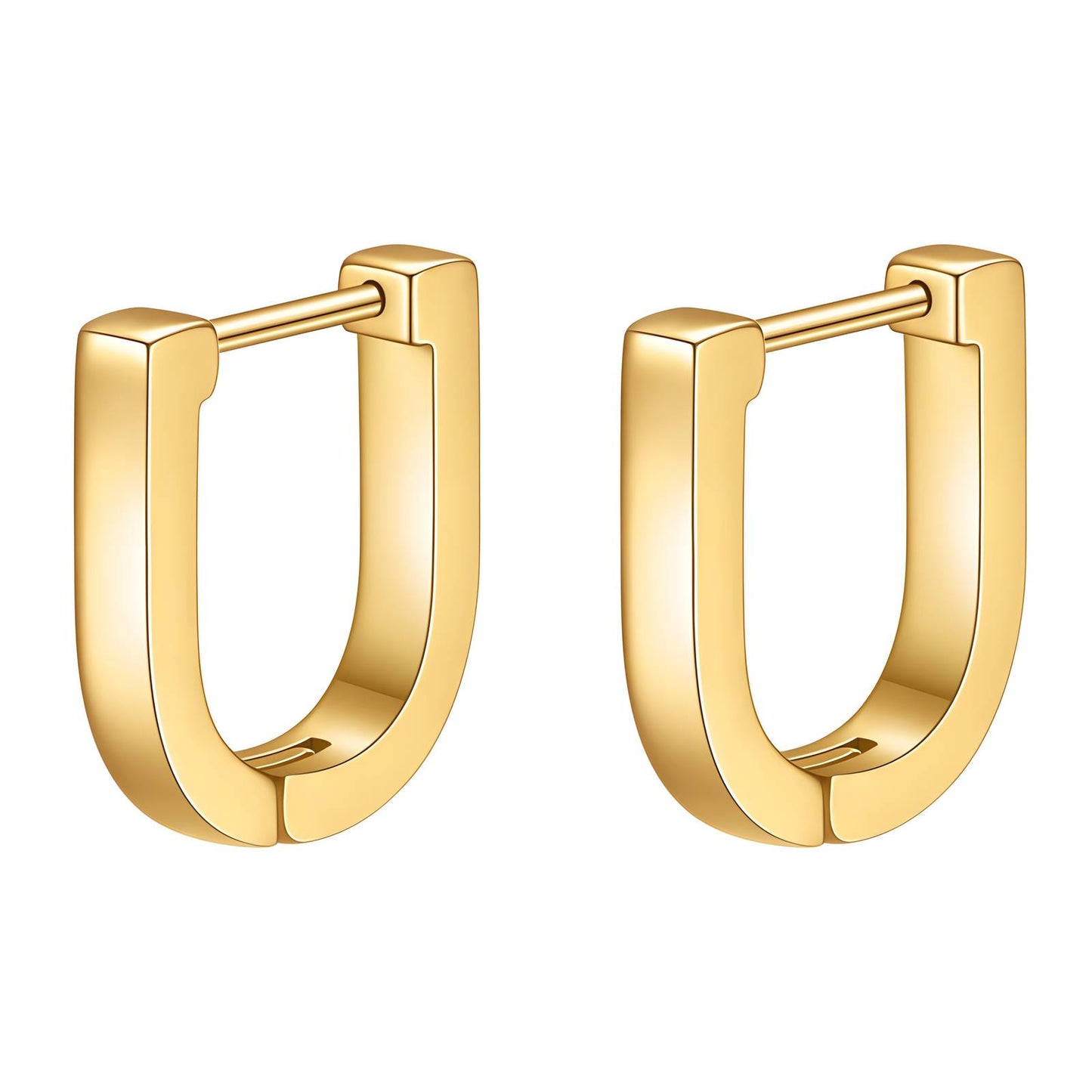 Earrings, 18K Gold Plated Steel