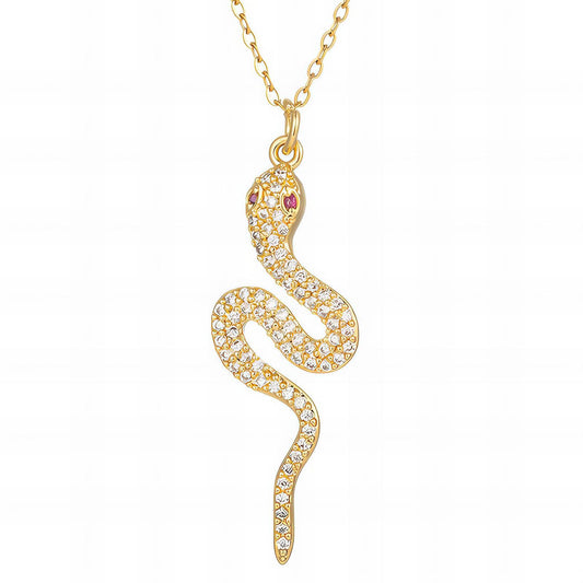 Snake Necklace, 18K Gold Plated Steel