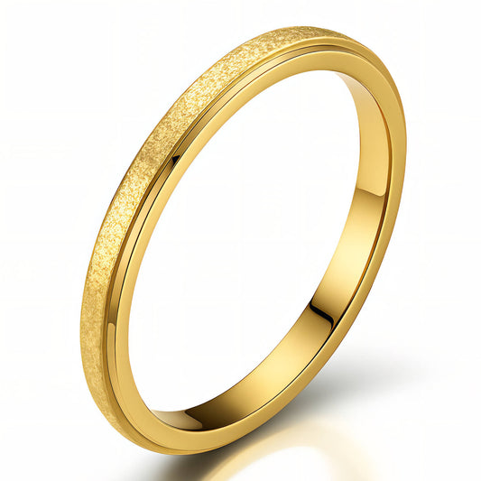 Ring, 18K Gold Plated Steel