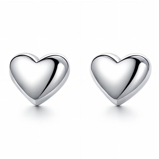 Hearts Earrings, Stainless Steel