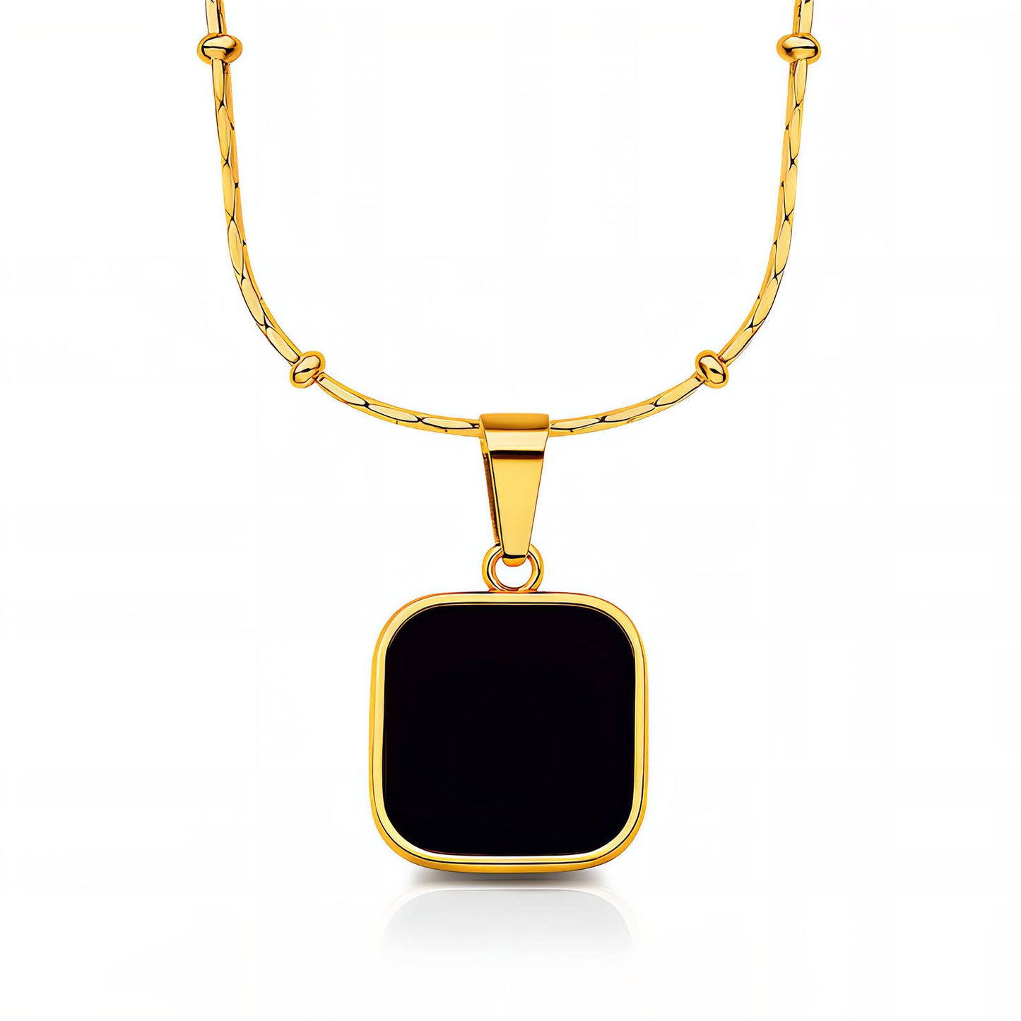 Necklace, 18K Gold Plated Steel