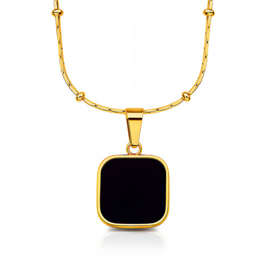 Necklace, 18K Gold Plated Steel
