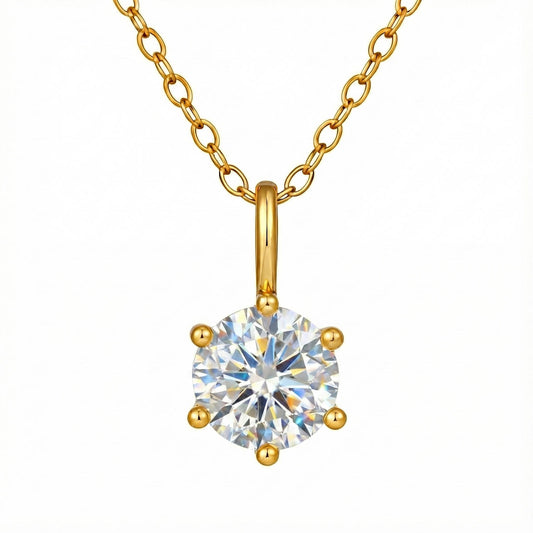 Necklace, 18K Gold Plated Steel