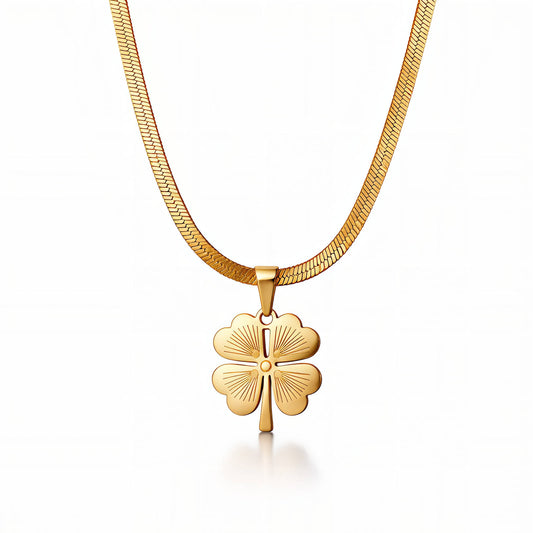Necklace, 18K Gold Plated Steel