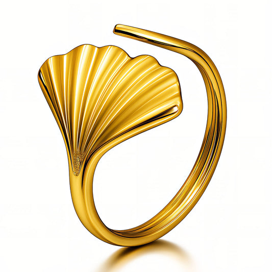 Ring, 18K Gold Plated Steel
