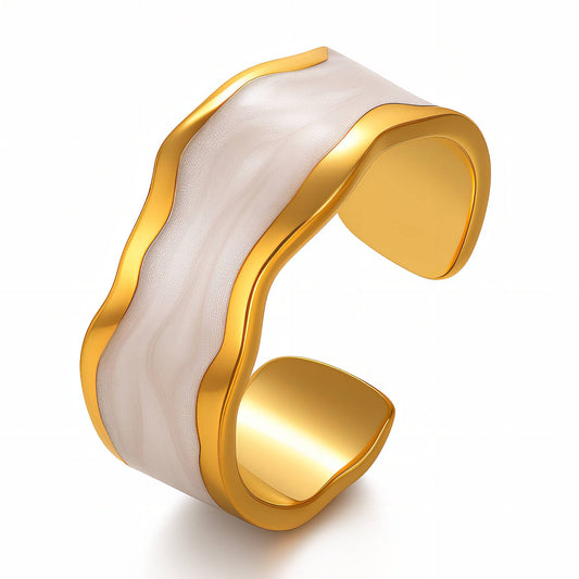 Ring, 18K Gold Plated Steel