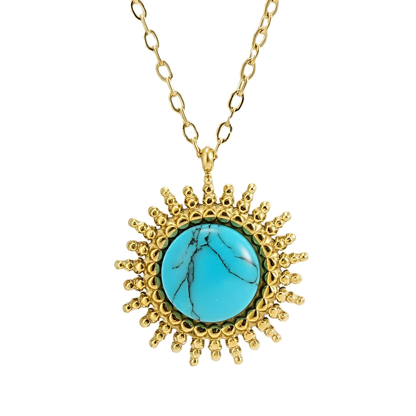Necklace, 18K Gold Plated Steel